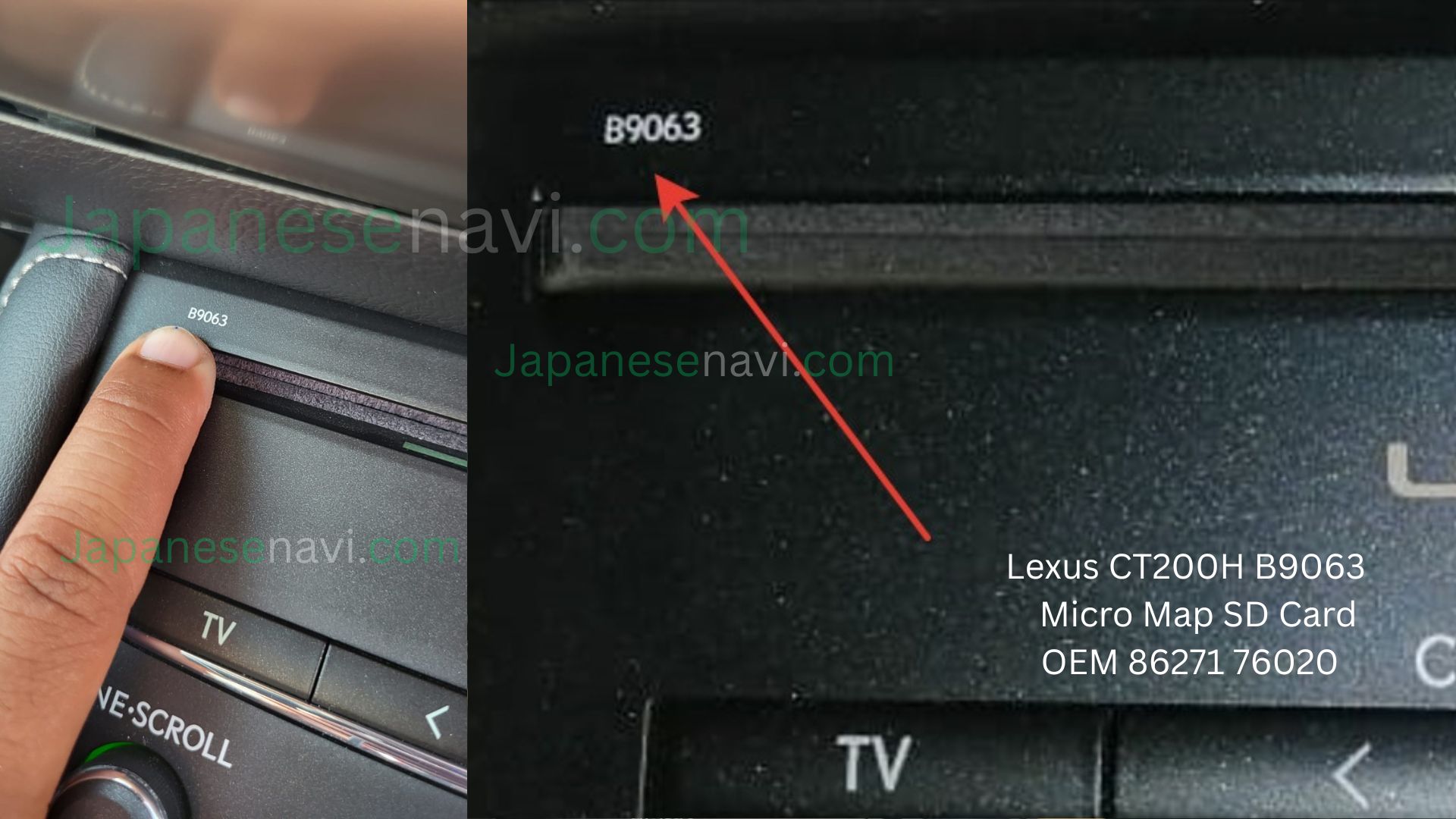 Lexus CT200H B9063 MicroSD 86271-76020