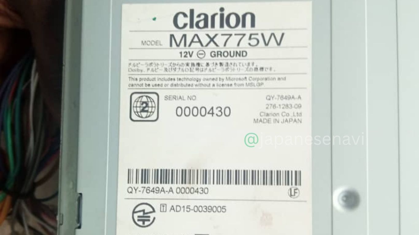 Clarion MAX775W – Boot Map SD Card - Image 2