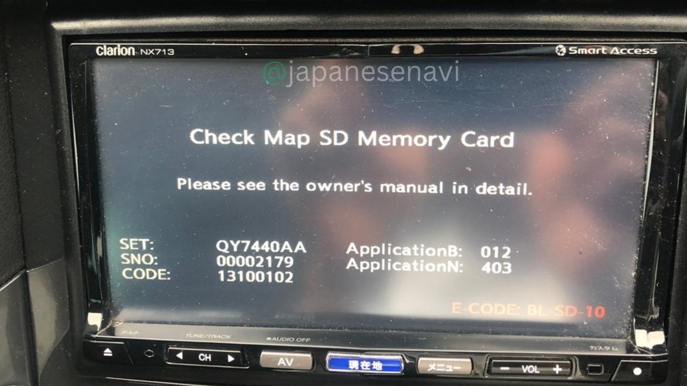 Clarion NX713 – Boot Map SD Card - Image 3